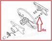 A1039-K2-12 Messing bout voor claxonclips stuurwiel - nieuw.