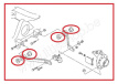 A0316(2x)-R6 Rubber draagarm (2x) - nieuw.
