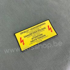 Sticker warning high voltage - Bombardier.