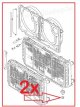 A1086(2x)-K8-9 Flensmoer radiator onder (2x) - nieuw.