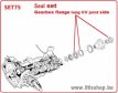 Dichtingsset versnellingsbak kant lange cardanas - nieuw.
